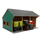 Kids Globe Hangar agricole miniature Kids Globe agricole pour 3 véhicules – 1:16
