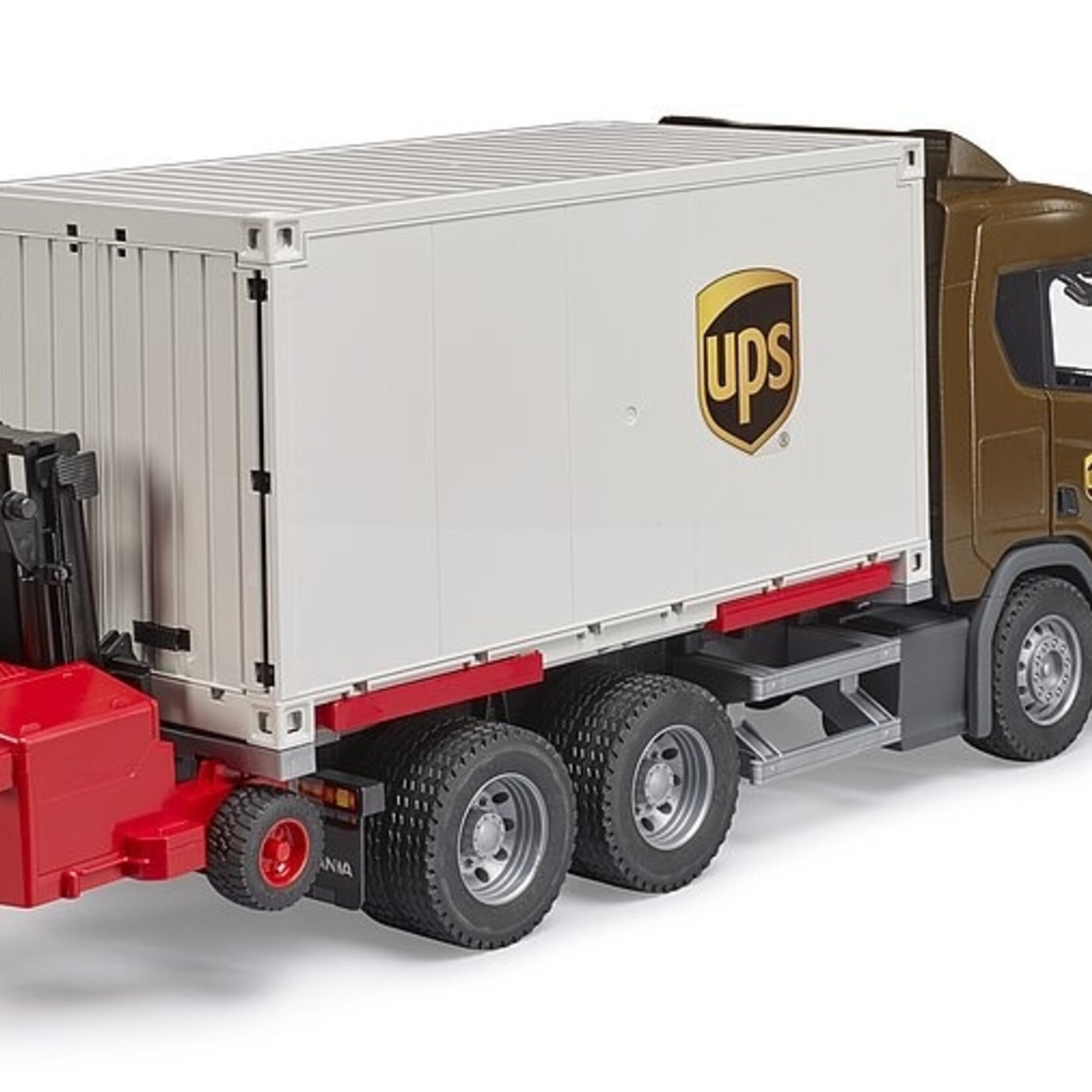 Bruder Camion Bruder Scania UPS avec chariot élévateur – 1:16