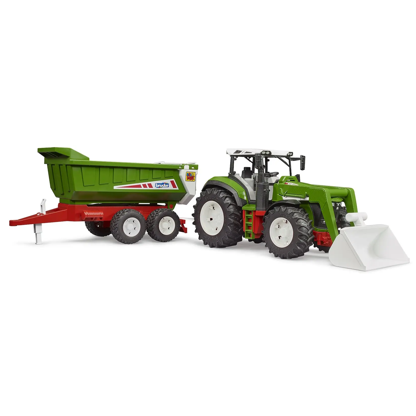 Bruder Accessoire Bruder ROADMAX Tracteur avec chargeur frontal et remorque basculante – 1:16
