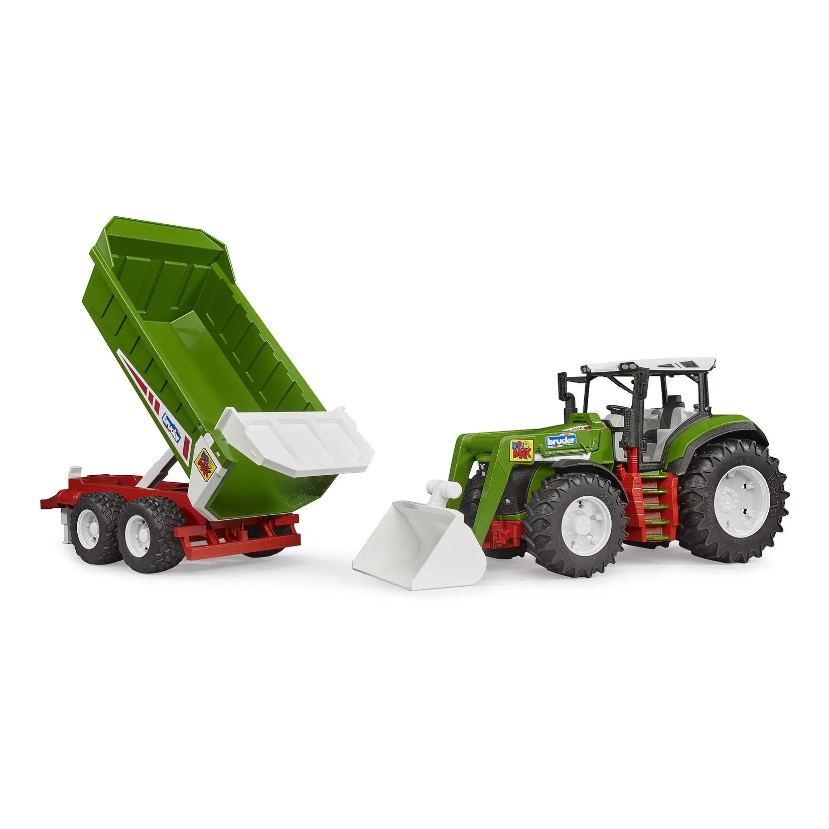 Bruder Accessoire Bruder ROADMAX Tracteur avec chargeur frontal et remorque basculante – 1:16