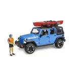 Bruder Voiture miniature Bruder Jeep Wrangler Rubicon avec Kayak et kayakiste – 1:16