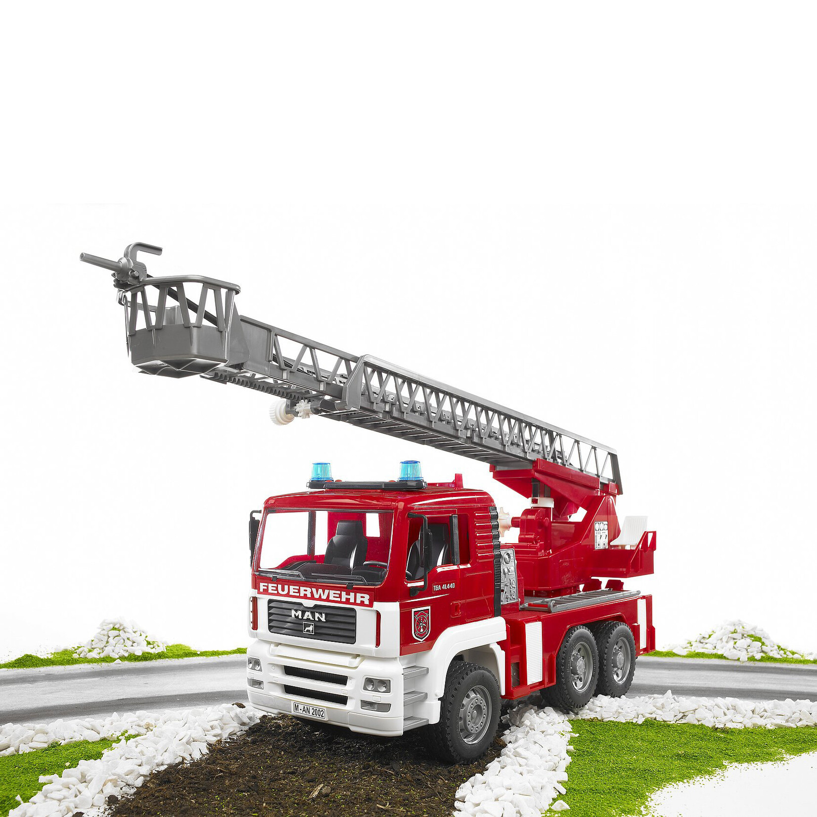 Bruder Camion Bruder MAN de Pompiers avec Pivotante et Pompe à Eau – 1:16