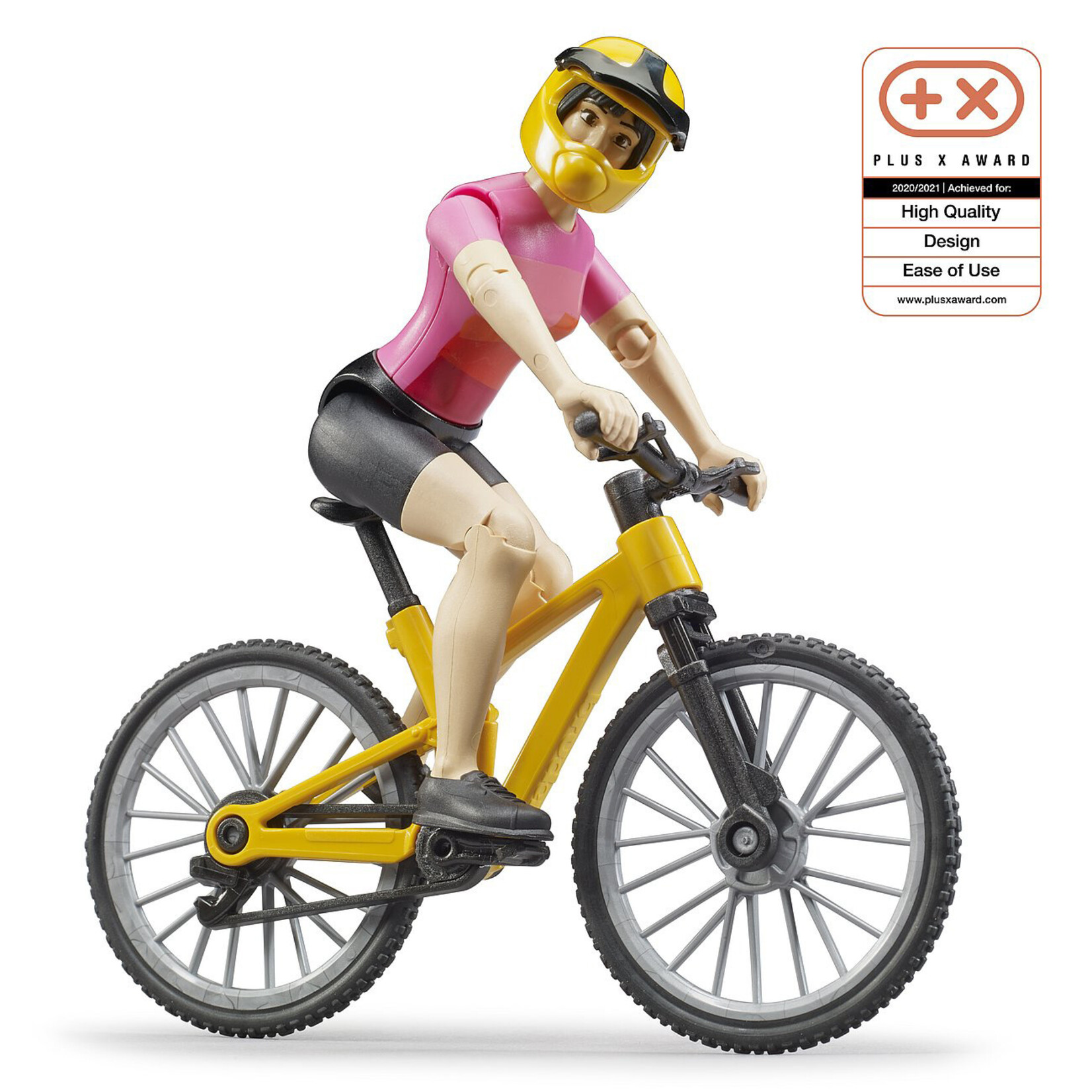 Bruder Accessoires de ferme Bruder Frans: VTT avec Cycliste Féminine – 1:16
