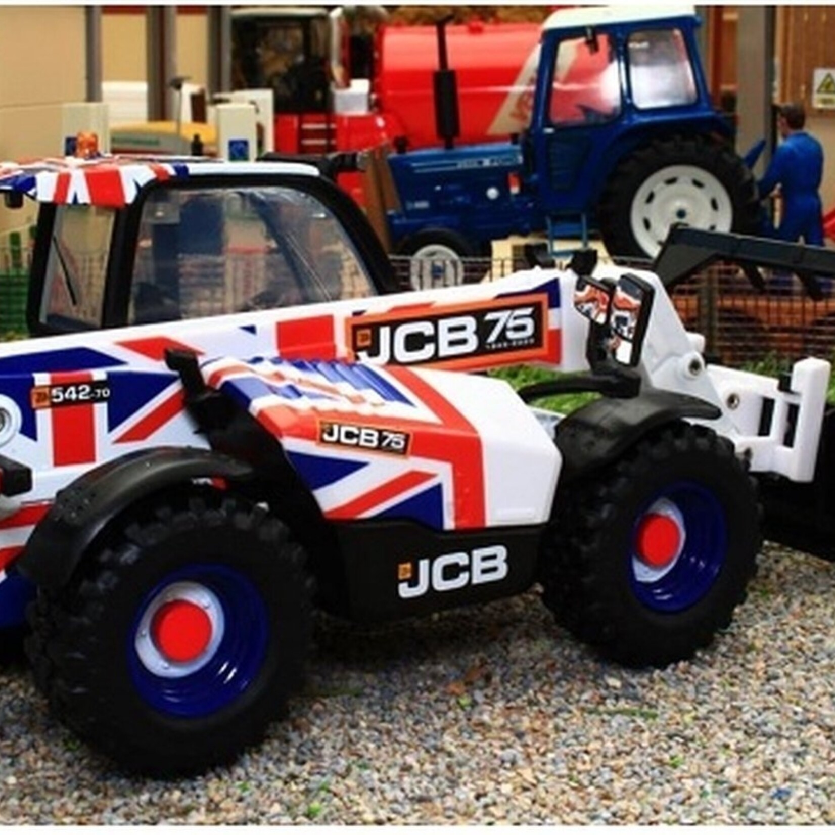 Britains Chariot télescopique Britains JCB Union Jack AgriPro Télescopique – 1:32