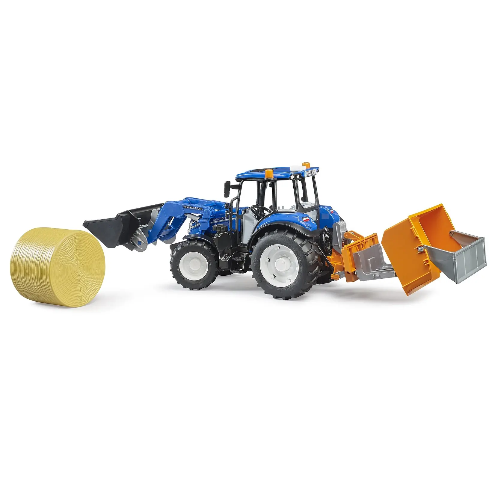 Bruder Tracteur Bruder New Holland T5.120 + Chargeur frontal, bennes – 1:16