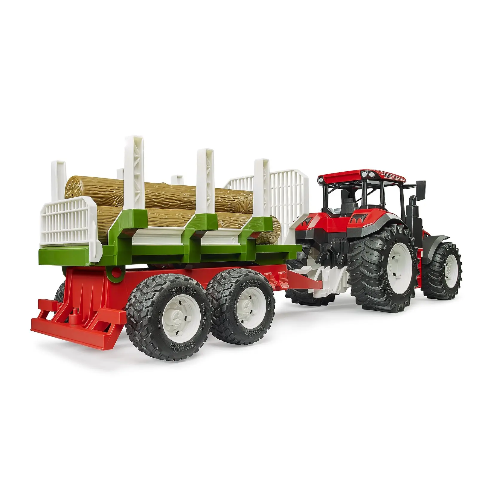 Bruder Remorque Bruder ROADMAX Tracteur avec à bois + 3 troncs d’arbres – 1:16
