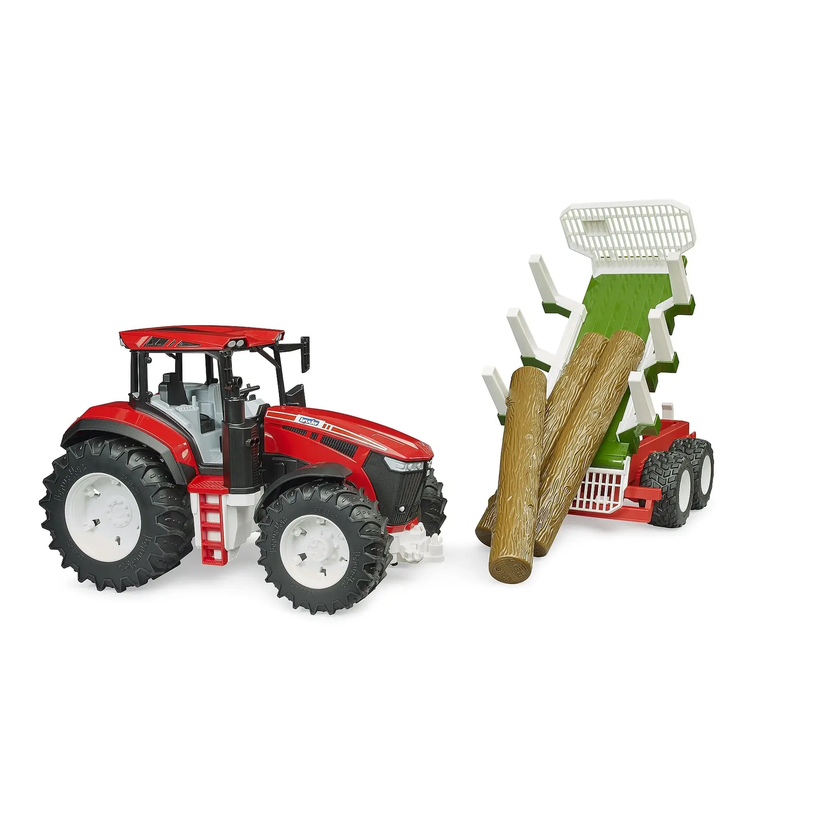 Bruder Remorque Bruder ROADMAX Tracteur avec à bois + 3 troncs d’arbres – 1:16