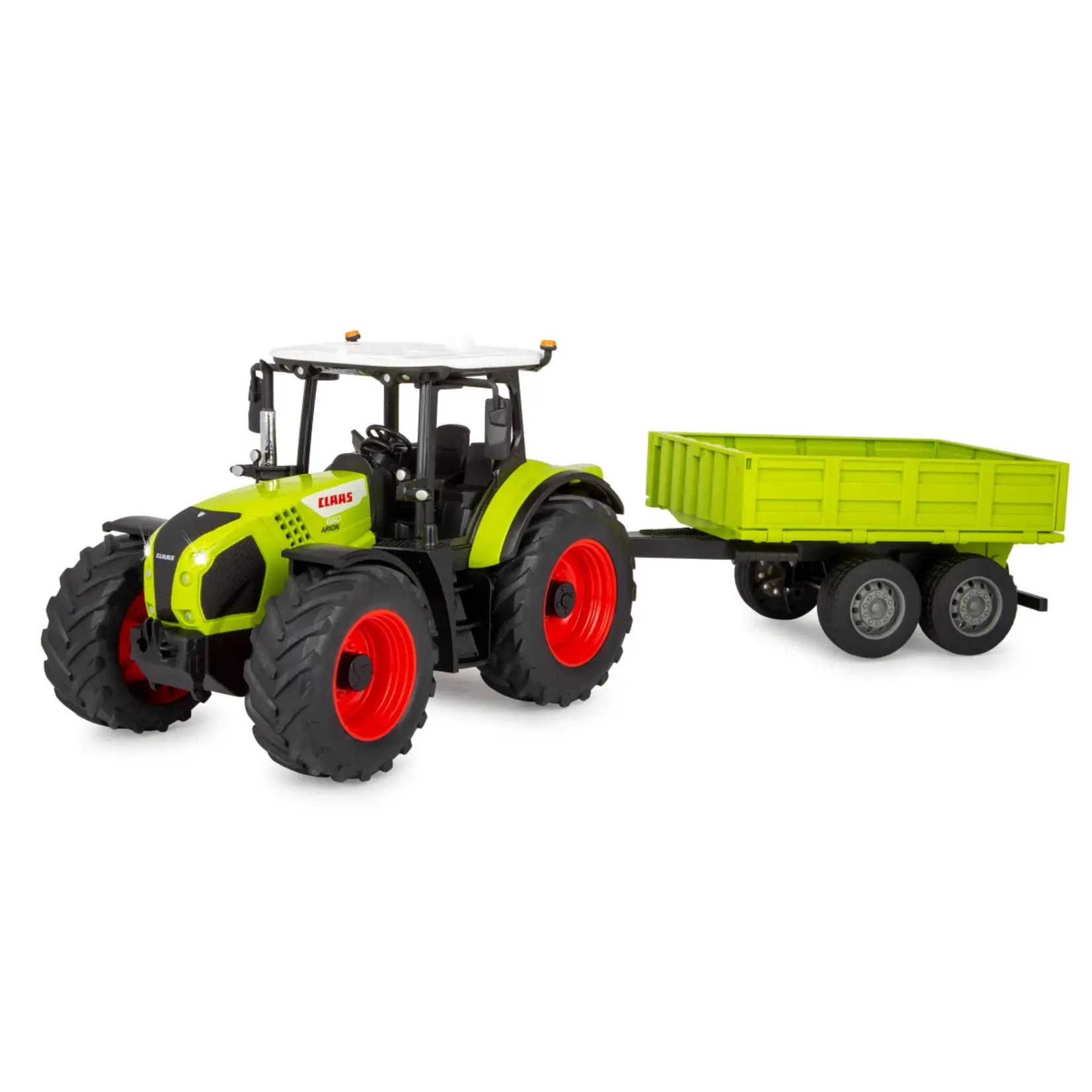 Jamara Tracteur Jamara racteur Claas Arion 660 + remorque basculante RC – 1:24, radiocommandé