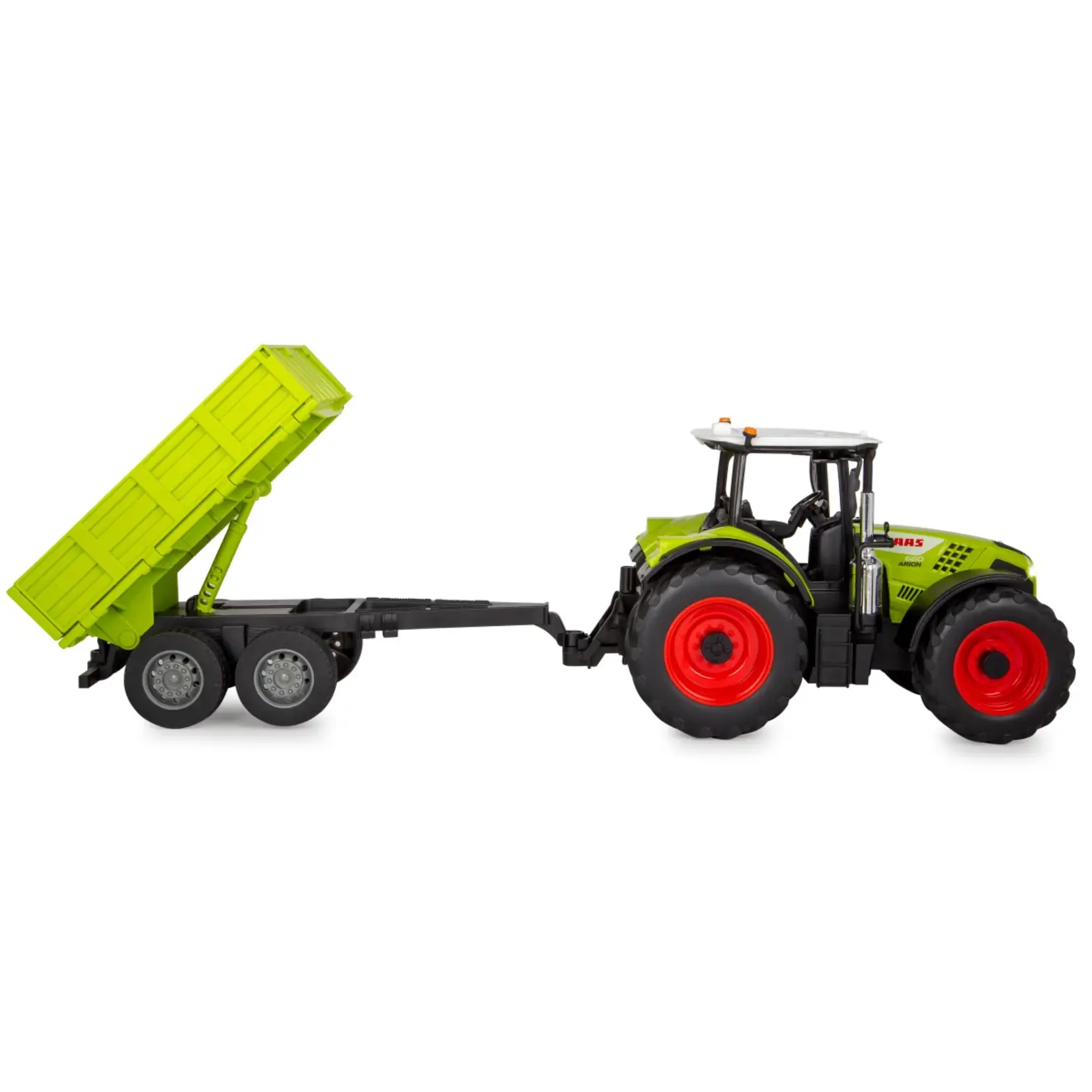 Jamara Tracteur Jamara racteur Claas Arion 660 + remorque basculante RC – 1:24, radiocommandé
