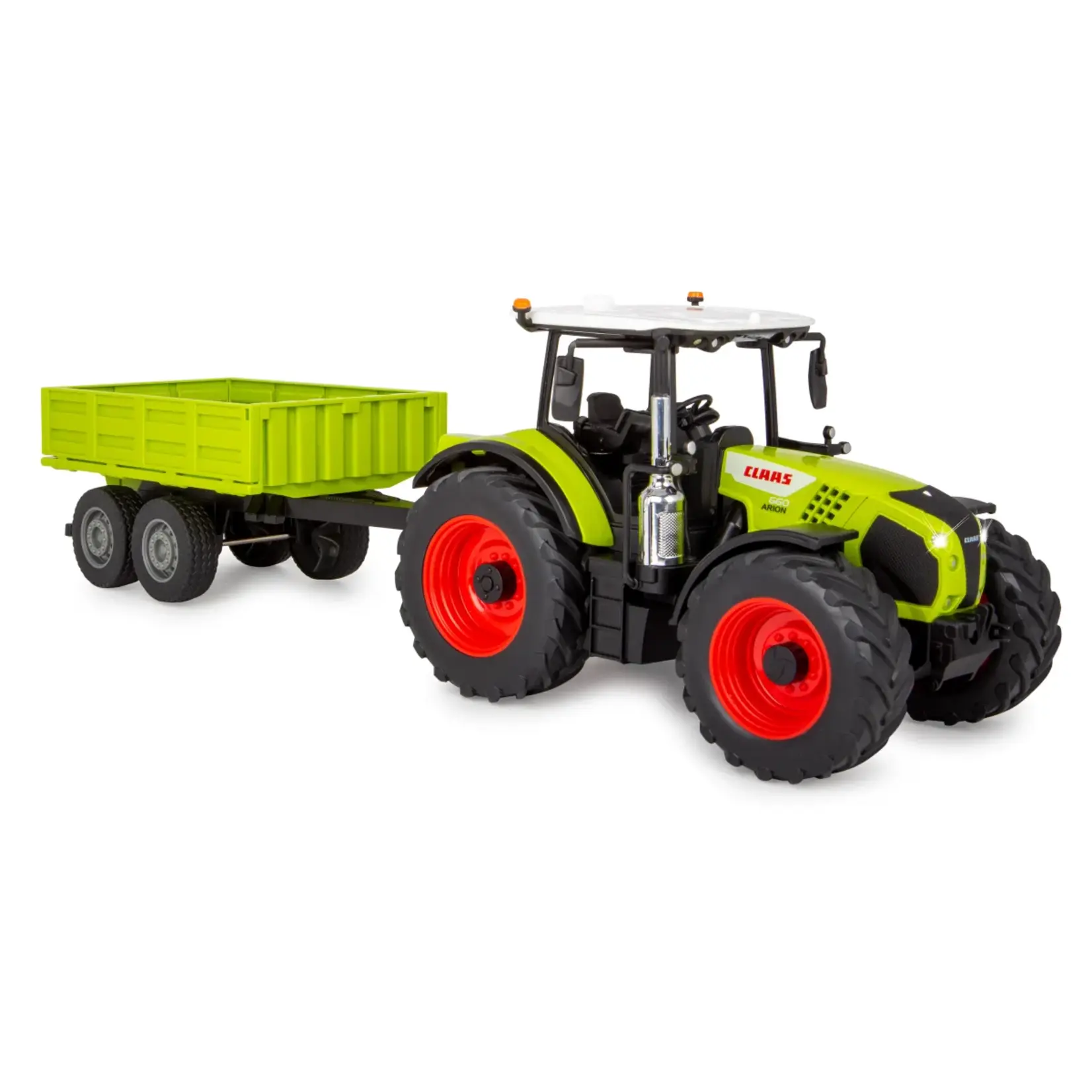 Jamara Tracteur Jamara racteur Claas Arion 660 + remorque basculante RC – 1:24, radiocommandé