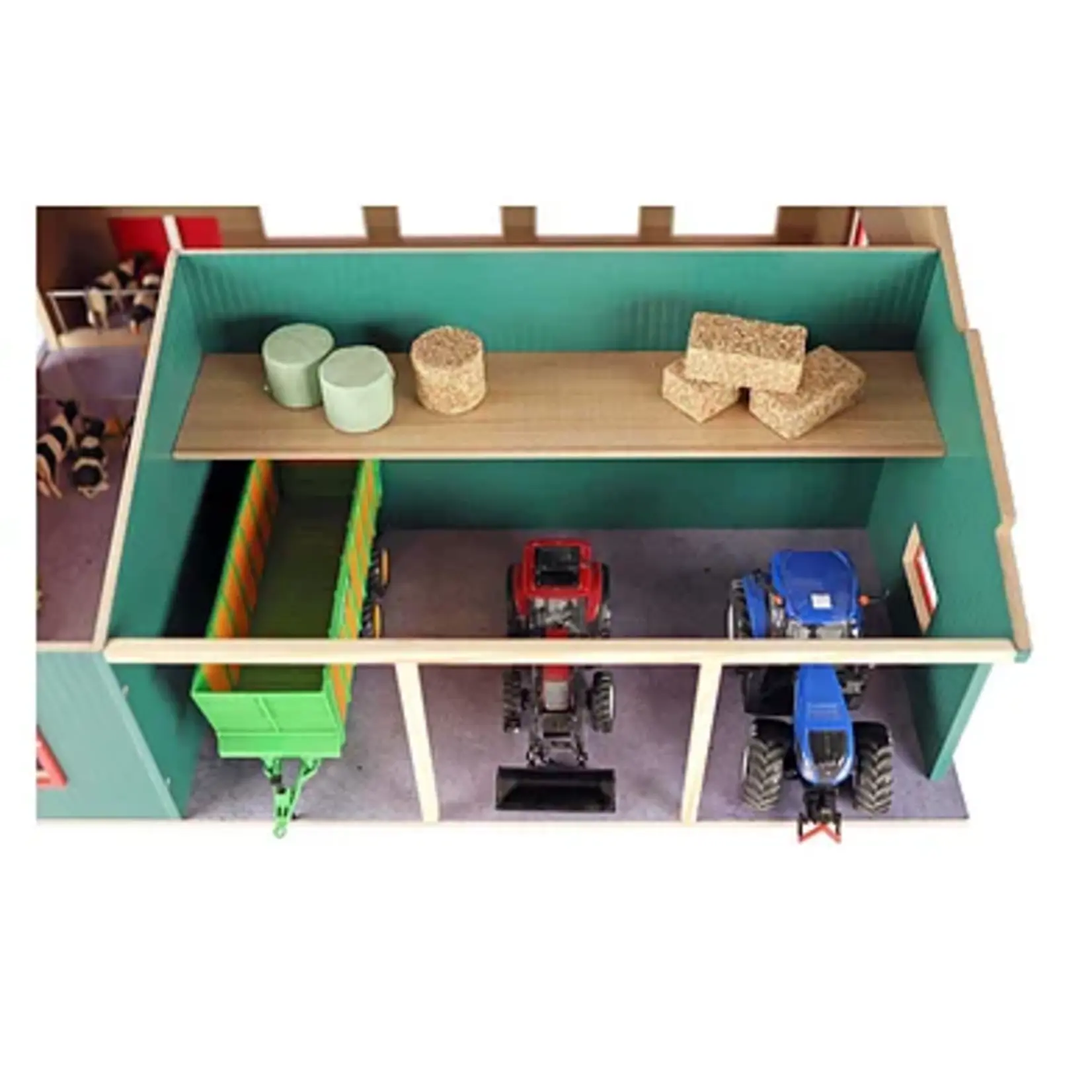 Kids Globe Écurie miniature Kids Globe rangement et pâturage – 1:32