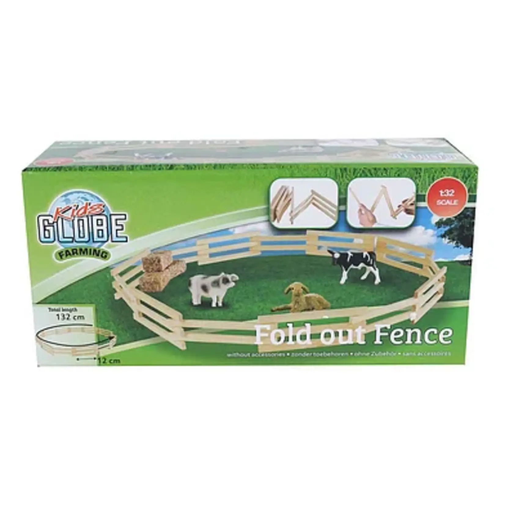 Kids Globe Accessoires de ferme Kids Globe Clôture en bois – 1:32
