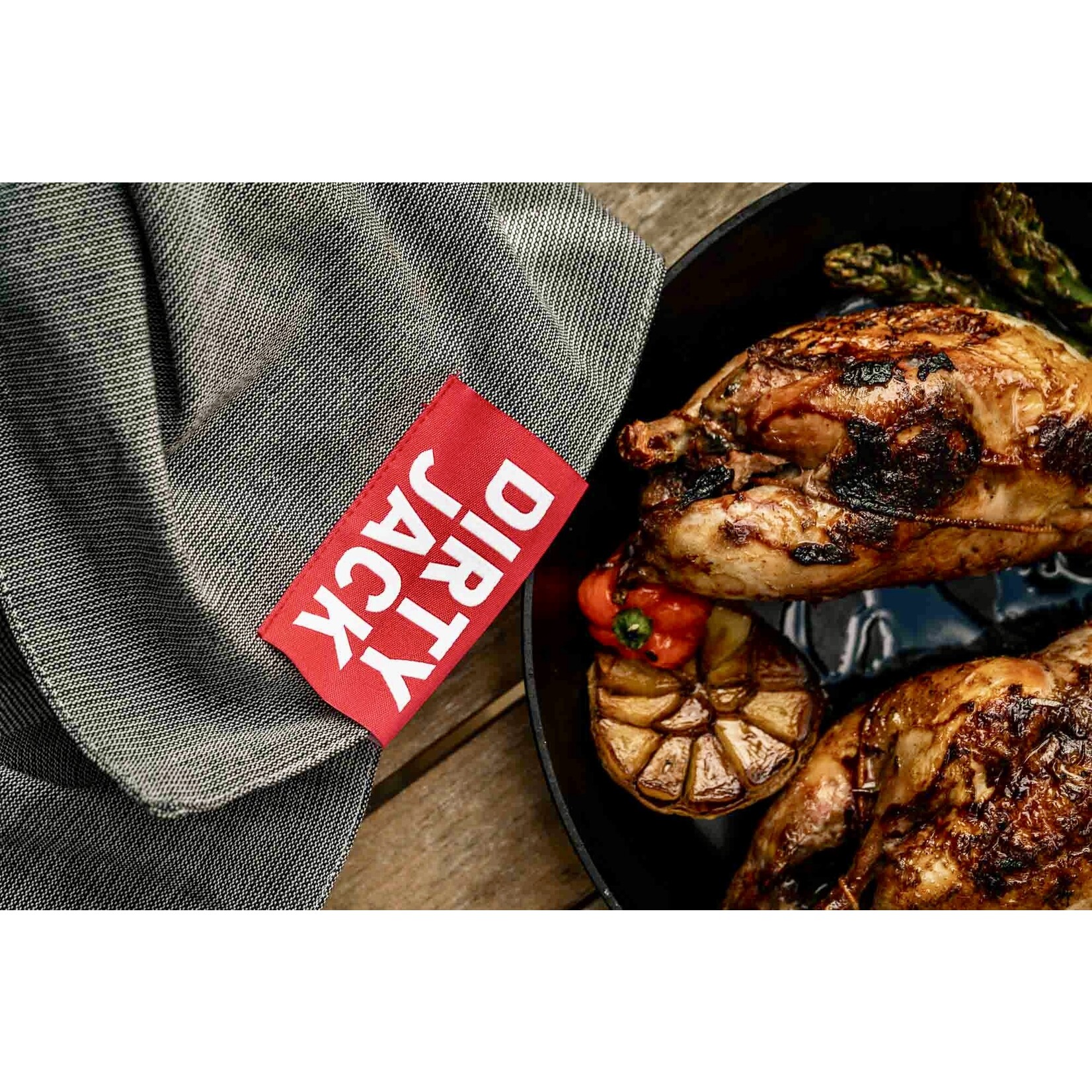 Dirty Jack Dirty Jack kookdoek Charcoal - Red label