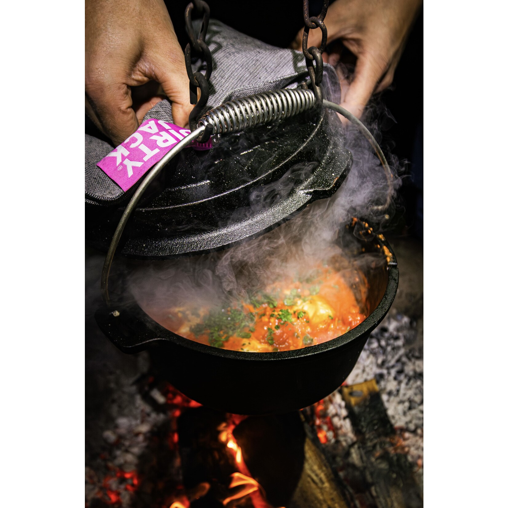 Dirty Jack Dirty Jack kookdoek Charcoal - Pink label