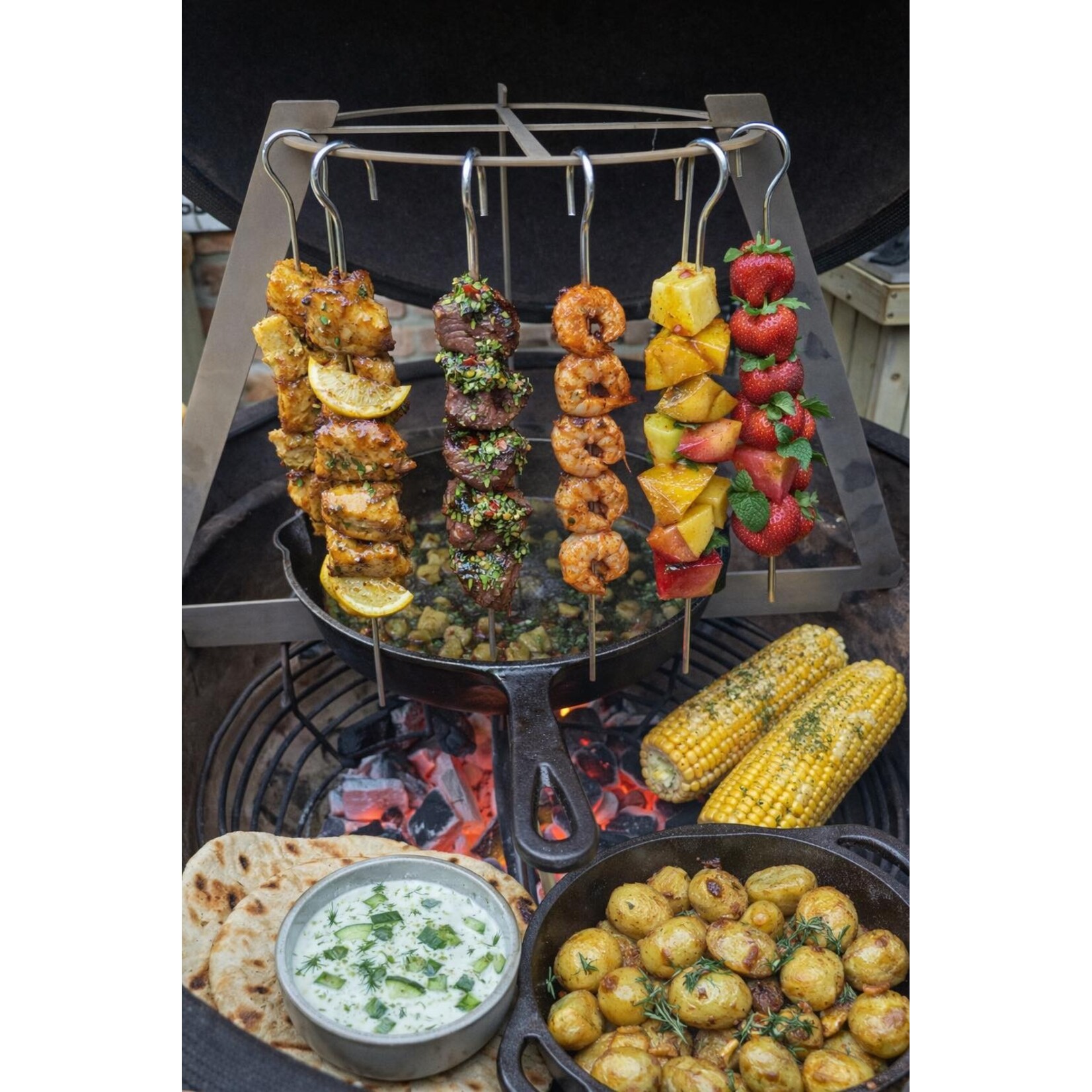 Kamado Spies en skillet rek XL