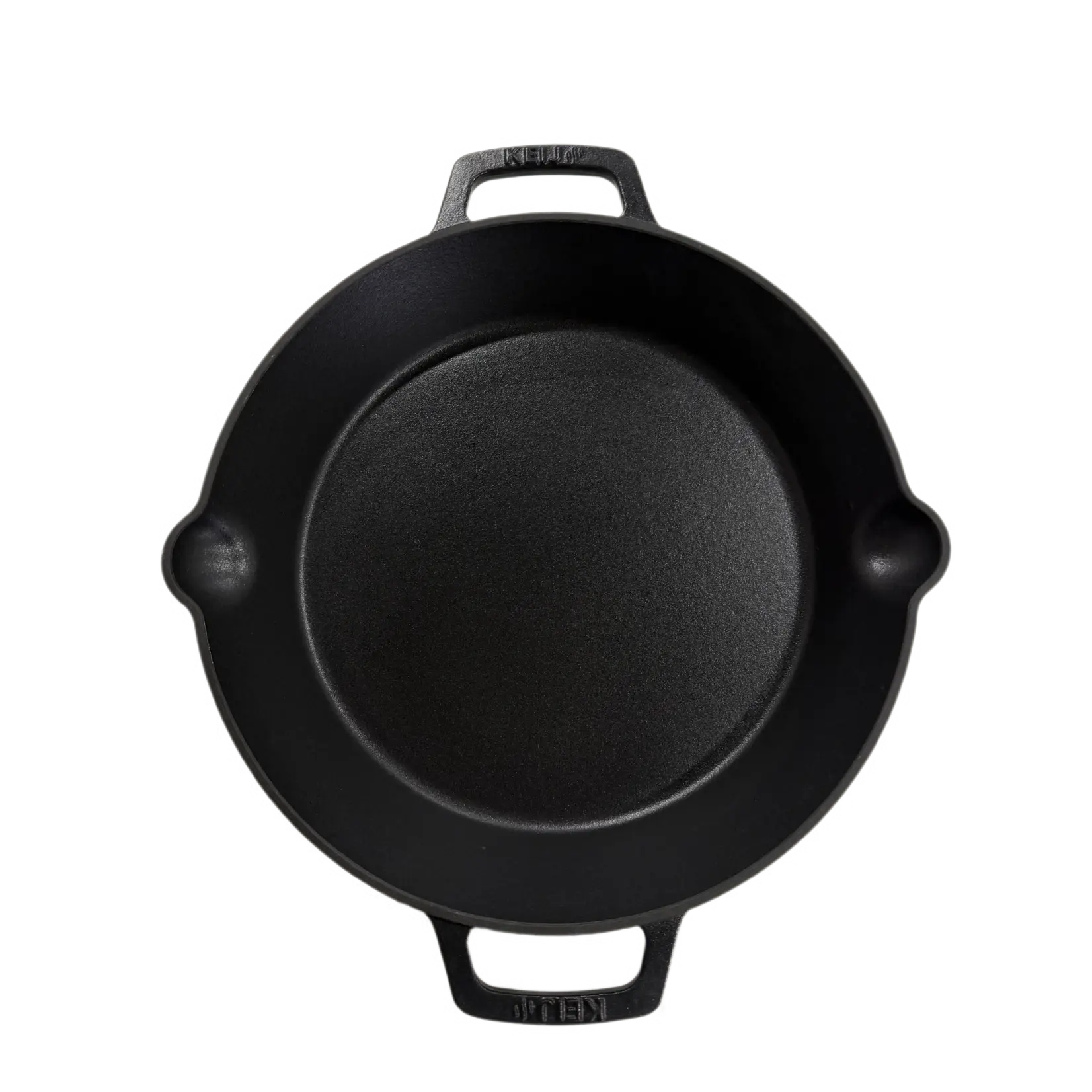 Keij Kamado Keij 26cm skillet met 2 handvaten L  zwart geëmailleerd