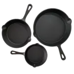 Keij Kamado Keij Skillet set 3 stuks (15, 20 &25cm) zwart geëmailleerd