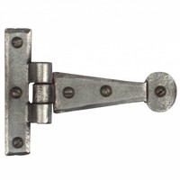 Smeedijzeren scharnier rond 100mm - Pewter