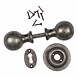 Good in Style Gietijzeren deurknop, knopkruk rond - Pewter Good in Style Gietijzeren deurknop, knopkruk rond - Pewter