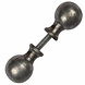 Gietijzeren deurknop, knopkruk rond - Pewter Gietijzeren deurknop, knopkruk rond - Pewter