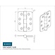 Eurospec Bladscharnier RVS 102x76x3mm Eurospec Bladscharnier RVS 102x76x3mm