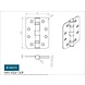 Eurospec Bladscharnier RVS 102x76x3mm Eurospec Bladscharnier RVS 102x76x3mm