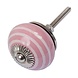 Good in Style Porseleinen meubelknop 40 mm roze wit gestreept Good in Style Porseleinen meubelknop 40 mm roze wit gestreept