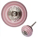 Good in Style Porseleinen meubelknop 40 mm roze wit gestreept Good in Style Porseleinen meubelknop 40 mm roze wit gestreept