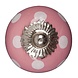 Good in Style Porseleinen meubelknop 40 mm roze wit gestippeld Good in Style Porseleinen meubelknop 40 mm roze wit gestippeld