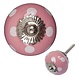 Good in Style Porseleinen meubelknop 40 mm roze wit gestippeld Good in Style Porseleinen meubelknop 40 mm roze wit gestippeld