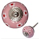 Good in Style Porseleinen meubelknop 40 mm roze wit rode bloemetjes Good in Style Porseleinen meubelknop 40 mm roze wit rode bloemetjes