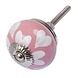 Good in Style Porseleinen meubelknop 40mm roze wit hartjes Good in Style Porseleinen meubelknop 40mm roze wit hartjes
