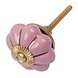 Good in Style Porseleinen meubelknop 40 mm roze goud bloem Good in Style Porseleinen meubelknop 40 mm roze goud bloem