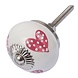 Good in Style Porseleinen meubelknop wit roze gestippelde hartjes - donker Good in Style Porseleinen meubelknop wit roze gestippelde hartjes - donker