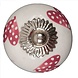 Good in Style Porseleinen meubelknop wit roze gestippelde hartjes - donker Good in Style Porseleinen meubelknop wit roze gestippelde hartjes - donker