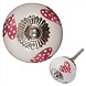 Good in Style Porseleinen meubelknop wit roze gestippelde hartjes - donker Good in Style Porseleinen meubelknop wit roze gestippelde hartjes - donker