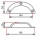Good in Style Gietijzeren komgreep blank KG0901 - 96mm Good in Style Gietijzeren komgreep blank KG0901 - 96mm