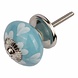Good in Style Porseleinen meubelknop blauw wit hartjes Good in Style Porseleinen meubelknop blauw wit hartjes