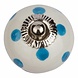 Good in Style Porseleinen meubelknop wit blauw gestippeld - donker Good in Style Porseleinen meubelknop wit blauw gestippeld - donker