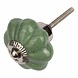 Good in Style Porseleinen meubelknop groen bloem gekrakeleerd Good in Style Porseleinen meubelknop groen bloem gekrakeleerd
