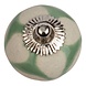 Good in Style Porseleinen meubelknop groen met beige hartjes Good in Style Porseleinen meubelknop groen met beige hartjes