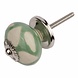 Good in Style Porseleinen meubelknop groen met beige hartjes Good in Style Porseleinen meubelknop groen met beige hartjes