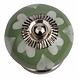 Good in Style Porseleinen meubelknop groen wit hartjes Good in Style Porseleinen meubelknop groen wit hartjes