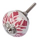 Good in Style Porseleinen meubelknop wit roze blaadjes Good in Style Porseleinen meubelknop wit roze blaadjes