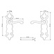 Ludlow Foundries Gietijzeren deurkruk op schild fleur-de-lis - blind Ludlow Foundries Gietijzeren deurkruk op schild fleur-de-lis - blind