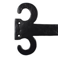Gietijzeren sierscharnier zwart 445 x 155 mm