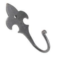 Kapstokhaak smeedijzer fleur-de-lis