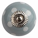 Good in Style Porseleinen meubelknop grijs met witte stippels Good in Style Porseleinen meubelknop grijs met witte stippels