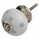 Good in Style Porseleinen meubelknop wit met grijze stippels Good in Style Porseleinen meubelknop wit met grijze stippels