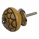 Good in Style Meubelknop porselein reliëf deco CK5500 - geel zwart Good in Style Meubelknop porselein reliëf deco CK5500 - geel zwart